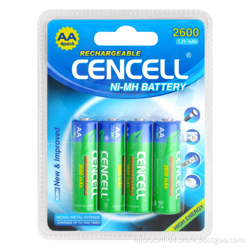Rechargeable Battery Ni-MH AA 2600mAh